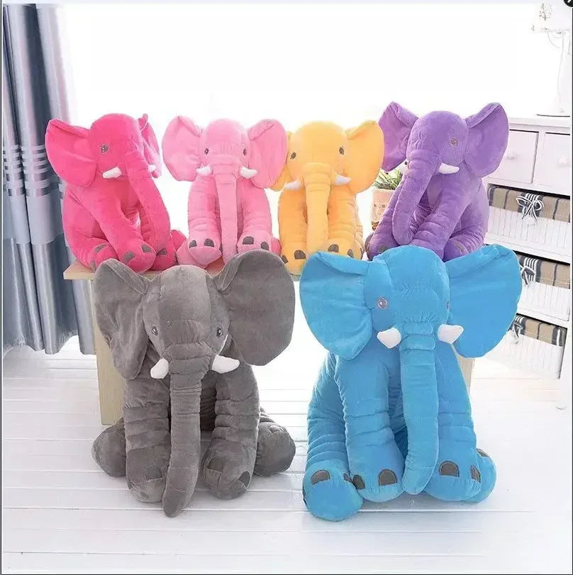 40cm/60cm Soft Comfort Elephant Plush Toy  Accompany Sleeping Baby Sleep Child Pillow Leather Shell Kawaii Plush Baby Toys