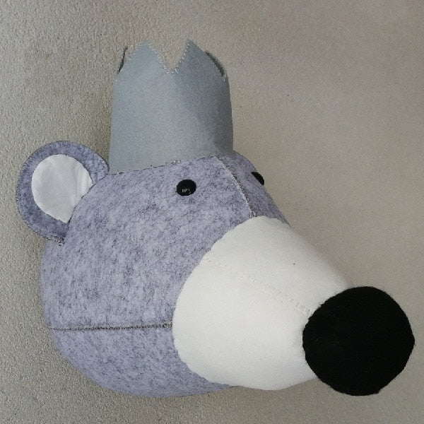Animal Head Plush Decorations