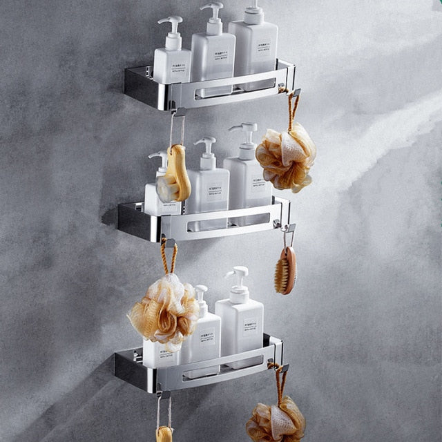 Steel Corner & Wall Bathroom Shelves