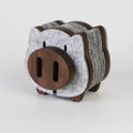 Walnut Felt Pig Coasters