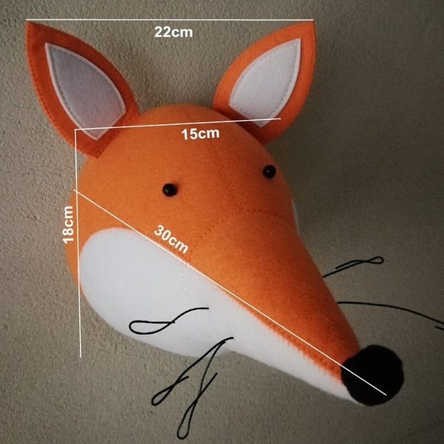 Animal Head Plush Decorations