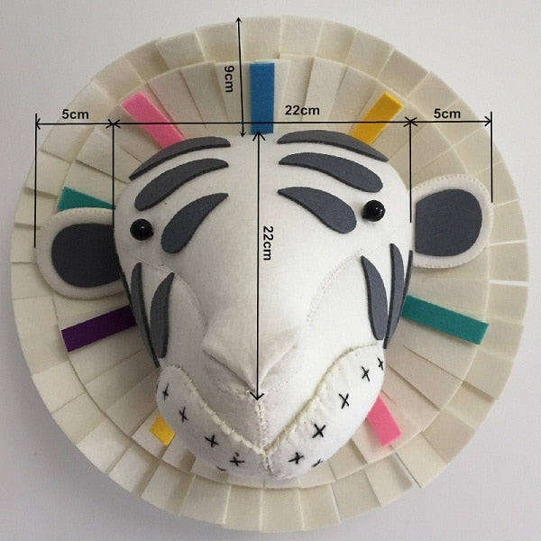 Animal Head Plush Decorations