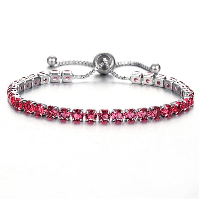17KM Fashion Adjustable Cubic Zirconia Tennis Bracelet & Bangle