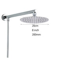 Chrome Minimalist Shower Arm & Head