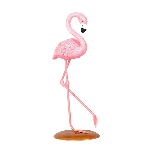 1 Piece Pink Flamingo Desktop Lovely Figure Home Decoration Statue