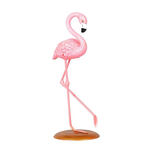 1 Piece Pink Flamingo Desktop Lovely Figure Home Decoration Statue