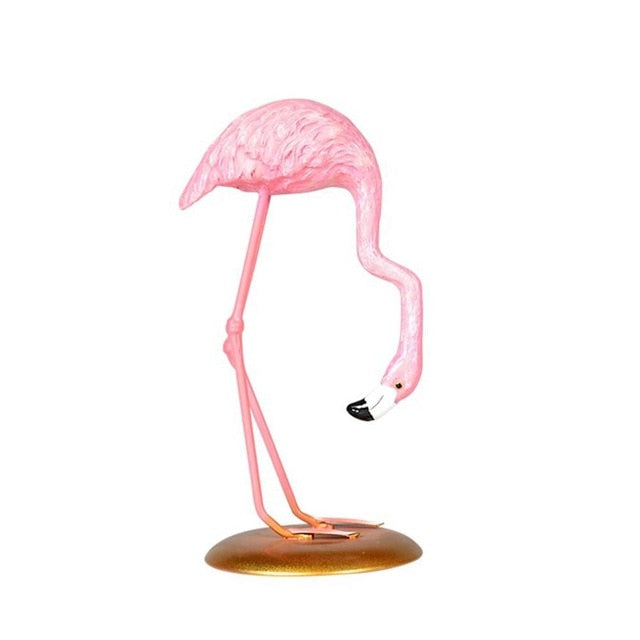 1 Piece Pink Flamingo Desktop Lovely Figure Home Decoration Statue