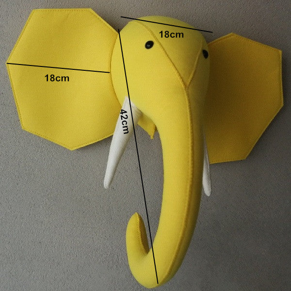 Animal Head Plush Decorations
