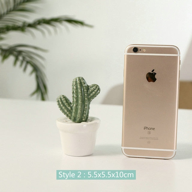 Ceramic Cactus Figurine