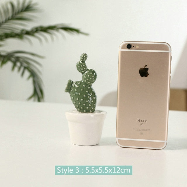 Ceramic Cactus Figurine