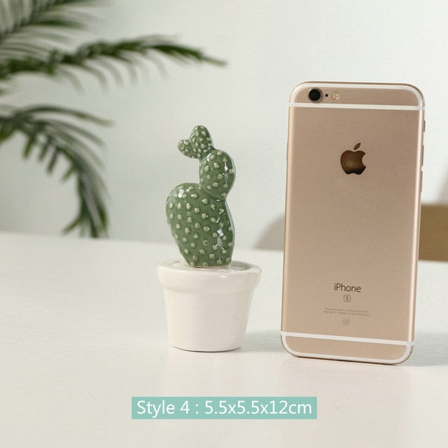 Ceramic Cactus Figurine