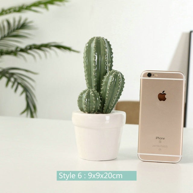 Ceramic Cactus Figurine