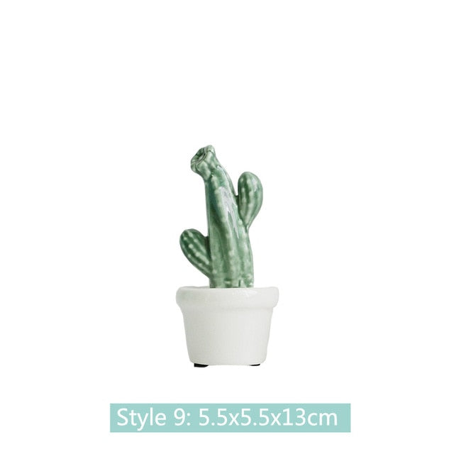 Ceramic Cactus Figurine