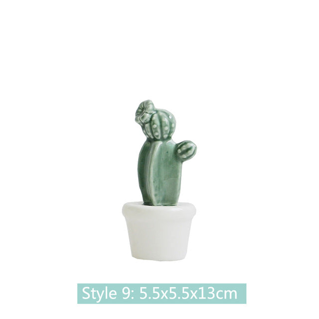 Ceramic Cactus Figurine